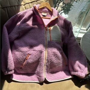 Universal Thread Lavender and Cream Fleece Jacket